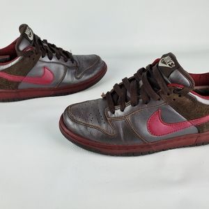 Nike Dunk Low Burgundy/Brown Leather womans 8